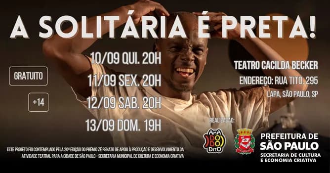 Imagem do A Solitária é Preta!