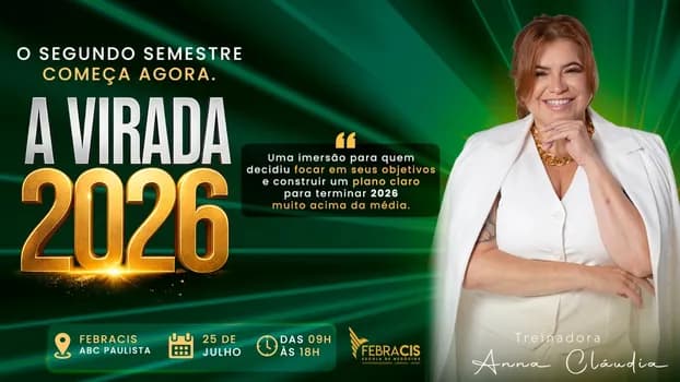 Imagem do A virada 2026 - O Segundo semestre começa agora. SANTO ANDRÉ - SP