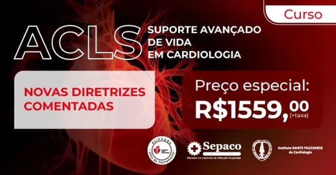 Imagem do ACLS - Curso de Suporte Avançado de Vida em Cardiologia - 16 e 17 de Maio de 2026