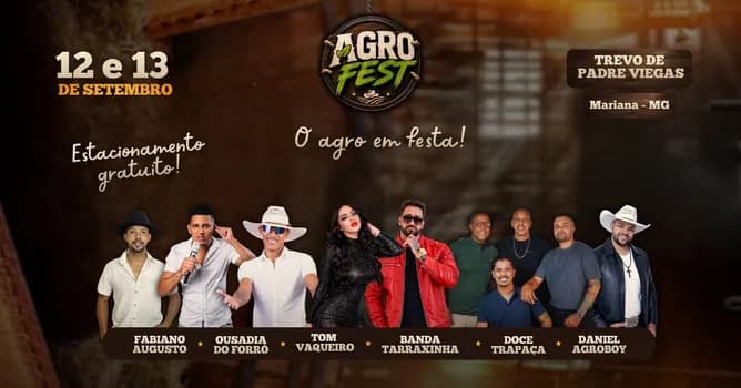 Imagem do AGRO FEST 2ª EDIÇÃO MARIANA-MG