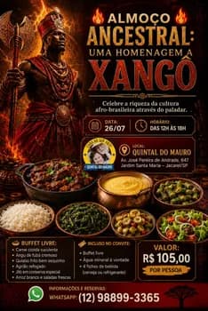 Almoço Ancestral: Uma Homenagem a Xangô Por Odlamara Culinária em Jacareí