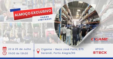 Almoço Exclusivo: Visite a Cigame antes da Construsul 2026! em Porto Alegre