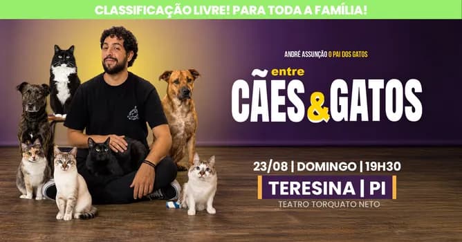 Imagem do André Assunção ENTRE CÃES E GATOS