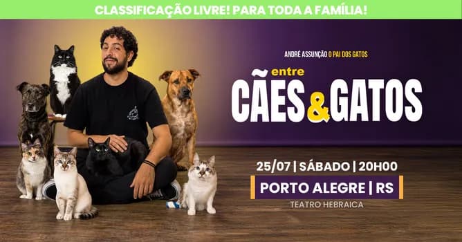 Imagem do André Assunção ENTRE CÃES E GATOS