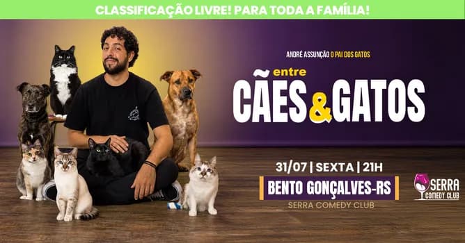 Imagem do André Assunção ENTRE CÃES E GATOS