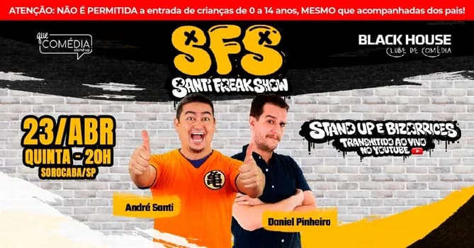 Imagem do ANDRÉ SANTI em SOROCABA - SANTI FREAK SHOW - Stand up Comedy
