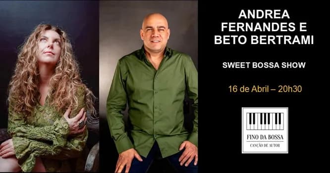 Imagem do Andrea Fernandes e Beto Bertrami no Fino da Bossa