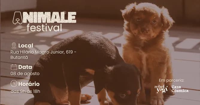 Imagem do Animale Festival | Puppy Yoga + Bazar