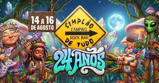 Imagem do ANIVERSÁRIO DE 24 ANOS DO SIMPLÃO com MATO SECO, GABIROTOX e FLOR ET!