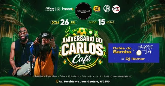 Imagem do Aniversario do Carlos Café com Os Cafés do Samba e convidados