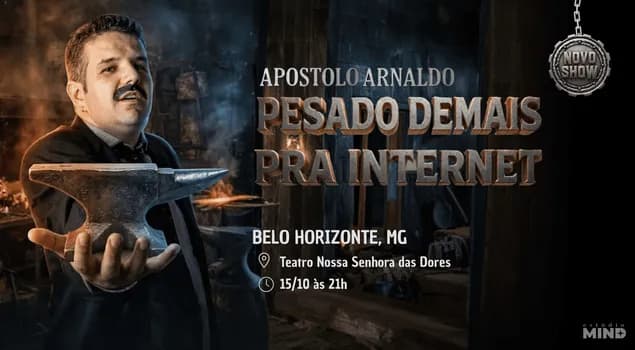 Imagem do Apóstolo Arnaldo em Pesado Demais Pra Internet - 15/10 às 21h - Teatro Nossa Senhora das Dores, BH