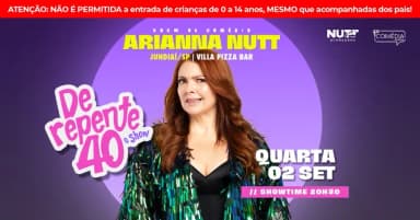 ARIANNA NUTT em JUNDIAÍ- Stand up Comedy em Jundiaí