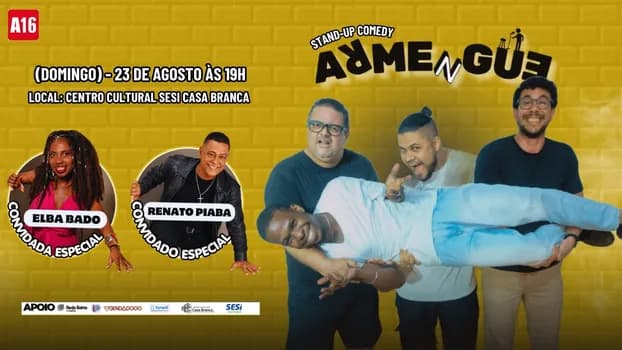 Imagem do ARMENGUE - STAND UP COMEDY - ESPECIAL: RESENHA, LICOR E AGONIA na (Cidade baixa)