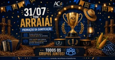 Arraiá AC Networking Premiação da Gamificação em Campinas