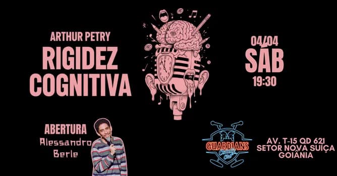 Imagem do Arthur Petry em Goiânia - Rigidez Cognitiva - Comédia stand-up - Abertura: Alessandro Berle