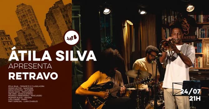 Imagem do Átila Silva apresenta Retravo no JazzB (SEXTA 24/JUL/26)