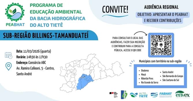 Imagem do Audiência Regional PEABHAT - Sub-região Billings-Tamanduateí