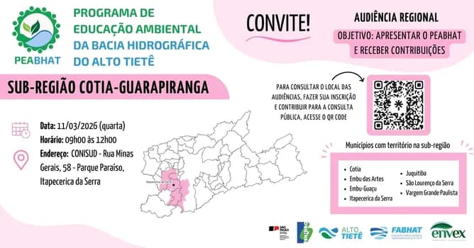 Imagem do Audiência Regional PEABHAT - Sub-região Cotia-Guarapiranga