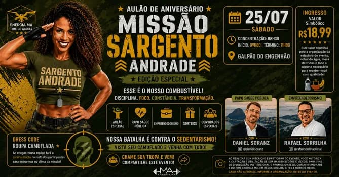 Imagem do Aulão de Aniversário - Tropa das Águias