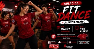 Aulão de Fit Dance + Alongamento/ Teruya Perfumaria e Academia Gabiões em São Paulo