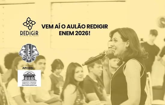 Imagem do AULÃO REDIGIR ENEM 2026 - EDIÇÃO ESPECIAL 15 ANOS (PRESENCIAL)