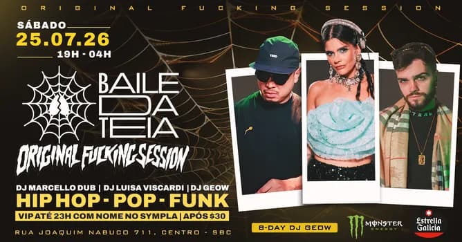 Imagem do BAILE DA TEIA - ORIGINAL FUCKING SESSION 25-07 no BOTANICO ABC