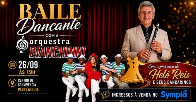 Imagem do Baile Dançante Orquestra Bianchini | 26/09 (SAB) | Centro de Convivência de Padre Miguel