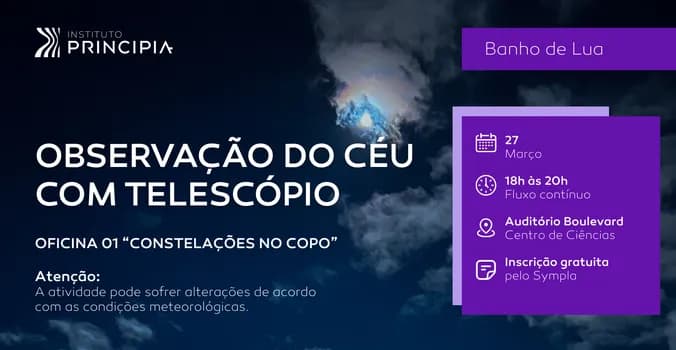 Imagem do BANHO DE LUA | Oficina astronômica + Observação do céu