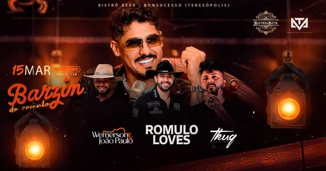 Imagem do Barzin do Rômulo - Rômulo Loves - Wemerson e João Paulo - Dj Thug