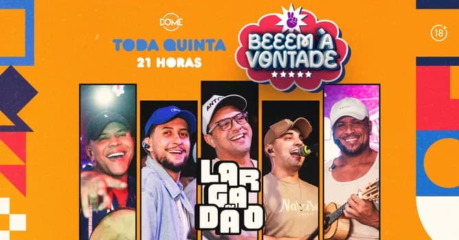 Imagem do BEEEM À VONTADE COM LARGADÃO | QUINTA | 30/07 | 21HRS