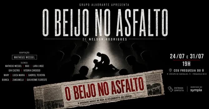 Imagem do Beijo no Asfalto - Grupo Alvorarte
