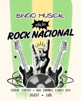 Imagem do Bingo Musical - Edição Rock Nacional