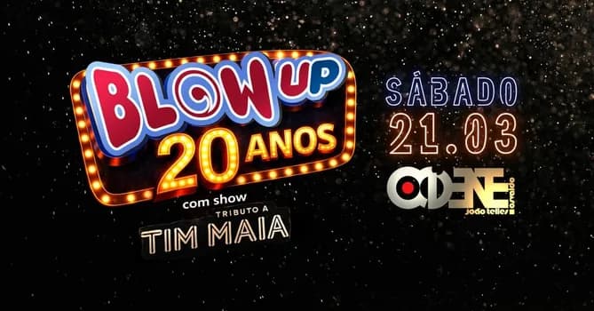 Imagem do BLOW UP | 20 anos com show Tributo Tim Maia | Sábado 21.03 | Ocidente