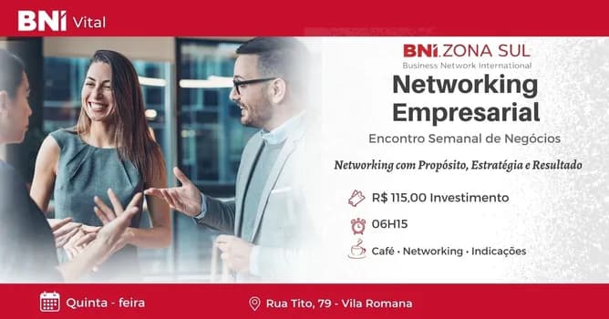 Imagem do BNI Zona Oeste: Visibilidade, Indicação e Crescimento Empresarial