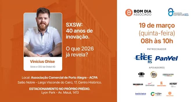 Imagem do BOM DIA ASSOCIADO - SXSW 2026: 40 anos de inovação. O que o futuro já está revelando?