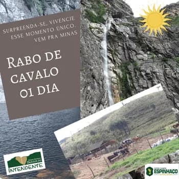Cachoeira Rabo de Cavalo + Fazenda de Queijo 01 dia em Conceição do Mato Dentro