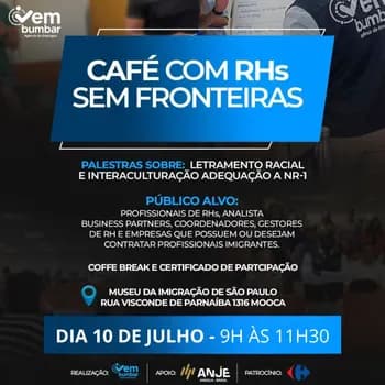 Imagem do Cafe com RHs sem fronteiras