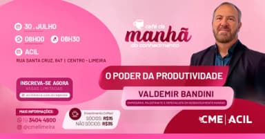 CAFÉ DA MANHÃ DO CONHECIMENTO| O PODER DA PRODUTIVIDADE em Limeira