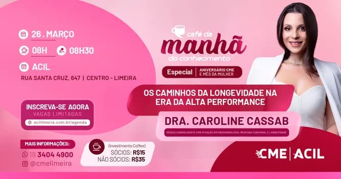 Imagem do CAFÉ DA MANHÃ DO CONHECIMENTO | OS CAMINHOS DA LONGEVIDADE NA ERA DA ALTA PERFORMANCE