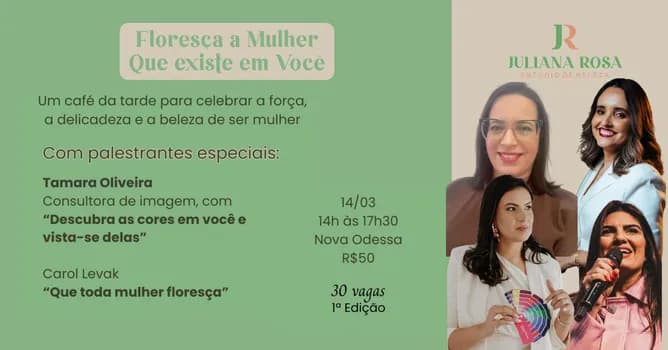 Imagem do Café da tarde Floresça a Mulher que existe em Você