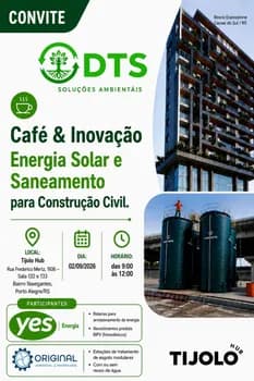 Café e Inovação - Energia Solar e Saneamento para Construção Civil em Porto Alegre