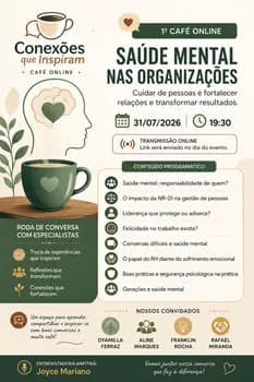 Imagem do !º café Online - Saúde Mental nas Organizações