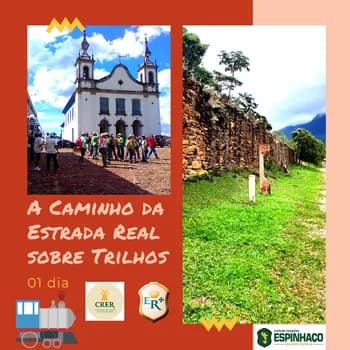 Imagem do Caminho dos Diamantes da Estrada Real sobre Trilhos 01 dia