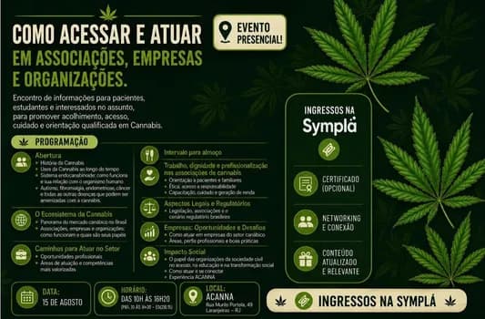 Imagem do CANNABIS - COMO ACESSAR E ATUAR EM ASSOCIAÇÕES, EMPRESAS E ORGANIZAÇÕES