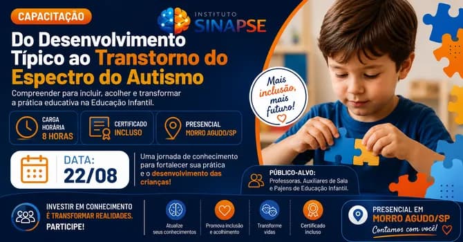 Imagem do Capacitação: Do Desenvolvimento Típico ao Transtorno do Espectro do Autismo