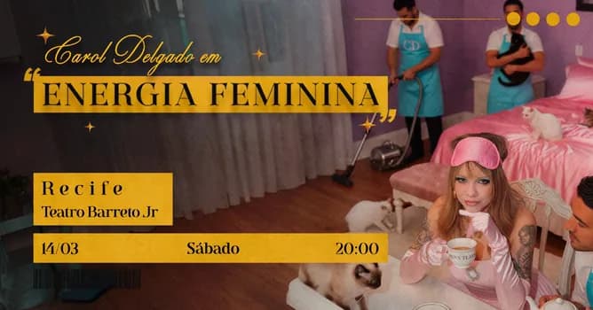 Imagem do CAROL DELGADO - SESSÃO EXTRA em ENERGIA FEMININA (stand-up comedy)