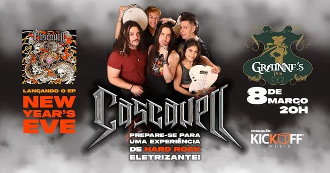 Imagem do CASCAVELL lançando o EP NEW YEAR'S EVE - Grainne's Irish Pub