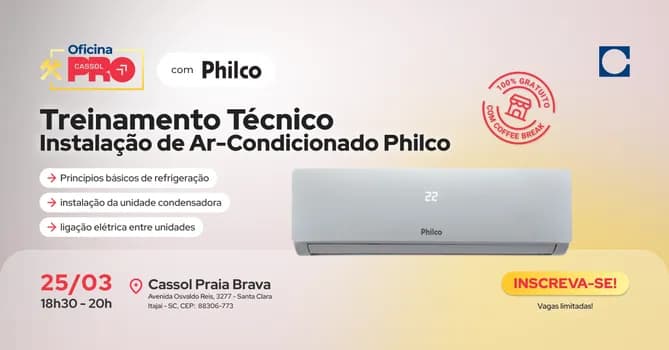 Imagem do Cassol PRO - Praia Brava - Treinamento Técnico Philco