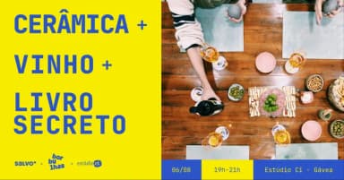 CERÂMICA + VINHO + LIVRO SECRETO no Rio de Janeiro em Rio de Janeiro