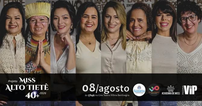 Imagem do Cerimônia do Projeto Miss Alto Tietê 40+ 2026